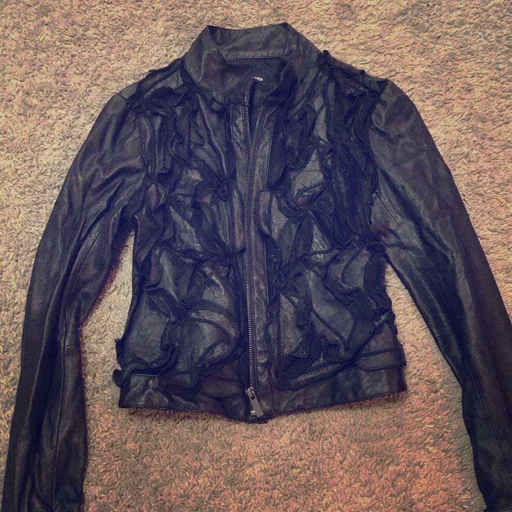 Bene leather lace jacket